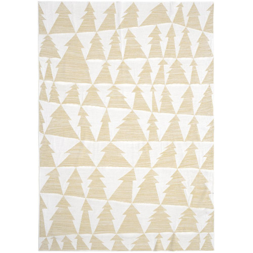 Плед «Танцующий лес», белый с золотистым Плед «Танцующий лес», белый с золотистым