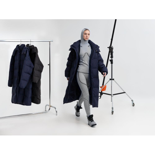 Пуховик унисекс Kapsula, темно-синий Пуховик унисекс Kapsula, темно-синий