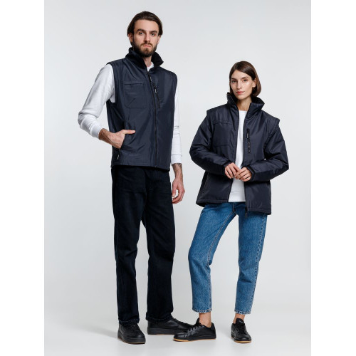 Куртка-трансформер унисекс Astana, темно-синяя Куртка-трансформер унисекс Astana, темно-синяя