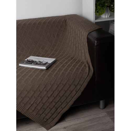 Плед Trenza, коричневый (какао) Плед Trenza, коричневый (какао)