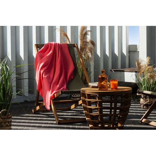 Флисовый плед Warm&Peace, розовый (коралловый)