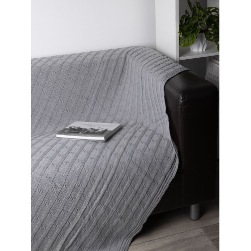 Плед Trenza, светло-серый Плед Trenza, светло-серый