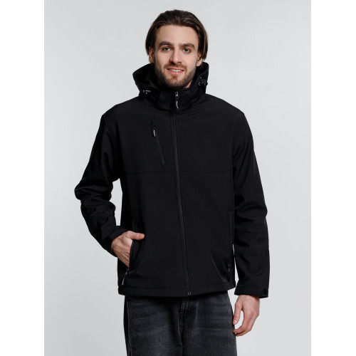 Куртка софтшелл мужская Zagreb, черная Куртка софтшелл мужская Zagreb, черная