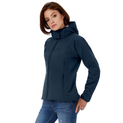 Куртка женская Hooded Softshell темно-синяя Куртка женская Hooded Softshell темно-синяя