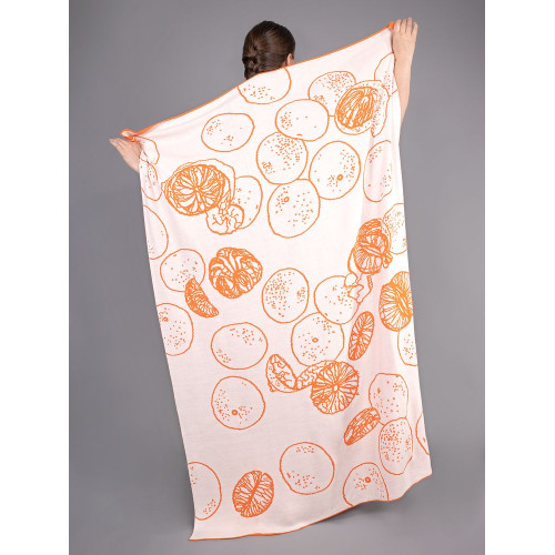 Плед Citrion, оранжево-белый Плед Citrion, оранжево-белый