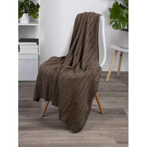 Плед Trenza, коричневый (какао) Плед Trenza, коричневый (какао)