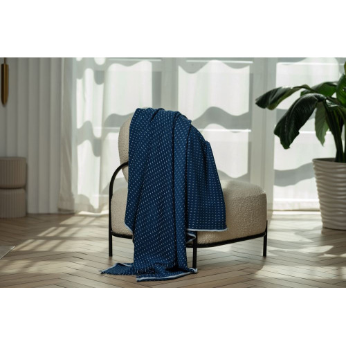 Плед Fringy, синий с голубым Плед Fringy, синий с голубым