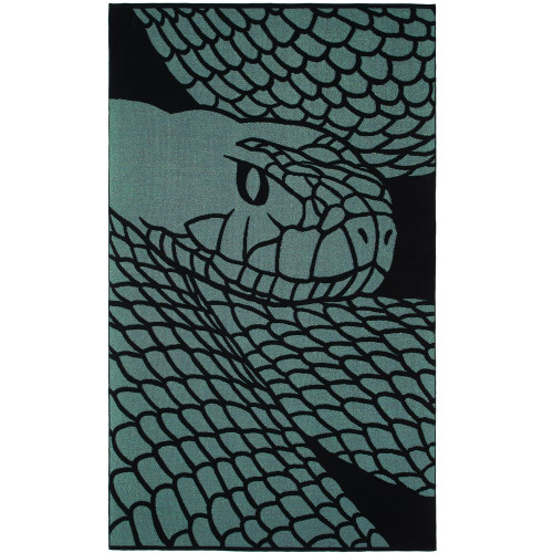 Плед Serpentica, черный с люрексом Плед Serpentica, черный с люрексом