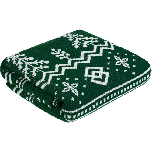 Плед Elnik, зеленый с молочно-белым Плед Elnik, зеленый с молочно-белым