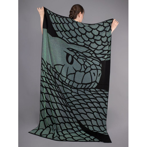 Плед Serpentica, черный с люрексом Плед Serpentica, черный с люрексом