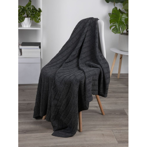 Плед Trenza, темно-серый Плед Trenza, темно-серый