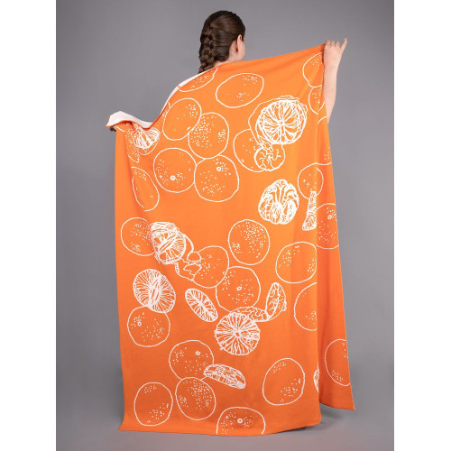 Плед Citrion, оранжево-белый Плед Citrion, оранжево-белый