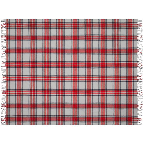 Плед «Валдай», бежевый с красным и синим Плед «Валдай», бежевый с красным и синим