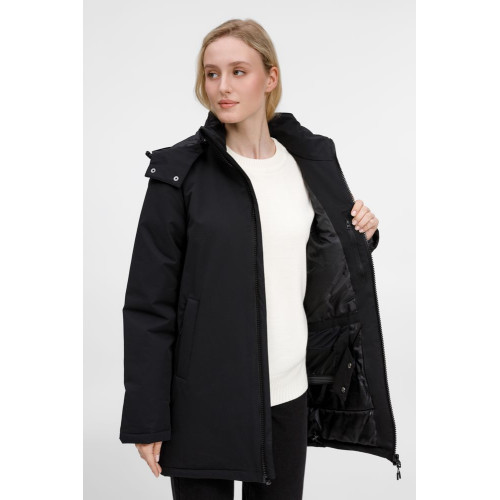 Куртка-парка унисекс Sfera, черная Куртка-парка унисекс Sfera, черная