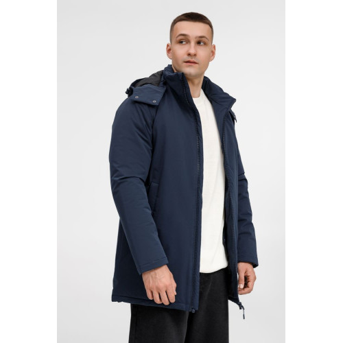 Куртка-парка унисекс Sfera, темно-синяя Куртка-парка унисекс Sfera, темно-синяя