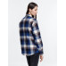 Куртка-рубашка оверсайз унисекс Noah, синяя Куртка-рубашка оверсайз унисекс Noah, синяя