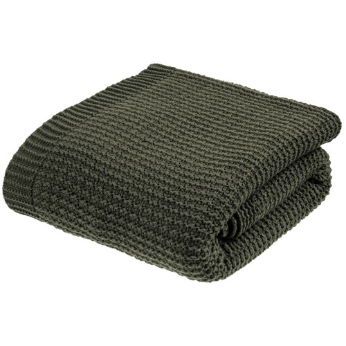 Плед Lattice, зеленый меланж (оливковый) Плед Lattice, зеленый меланж (оливковый)