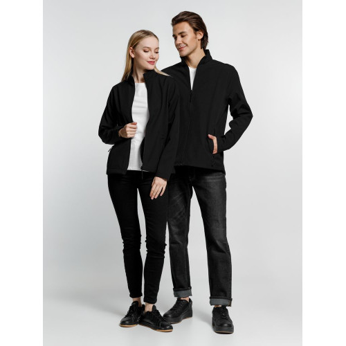 Куртка софтшелл мужская Race Men, черная Куртка софтшелл мужская Race Men, черная