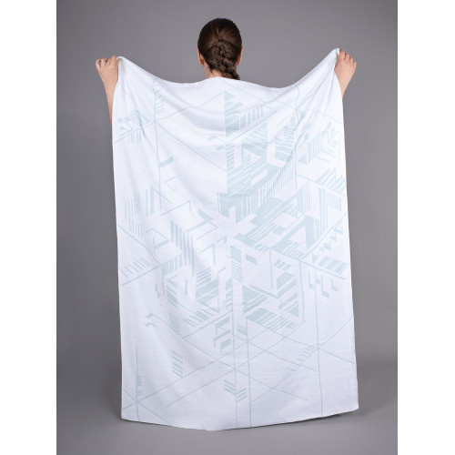 Плед Winterflake, бело-голубой с люрексом Плед Winterflake, бело-голубой с люрексом