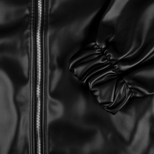 Бомбер из искусственной кожи Univer, черный Бомбер из искусственной кожи Univer, черный