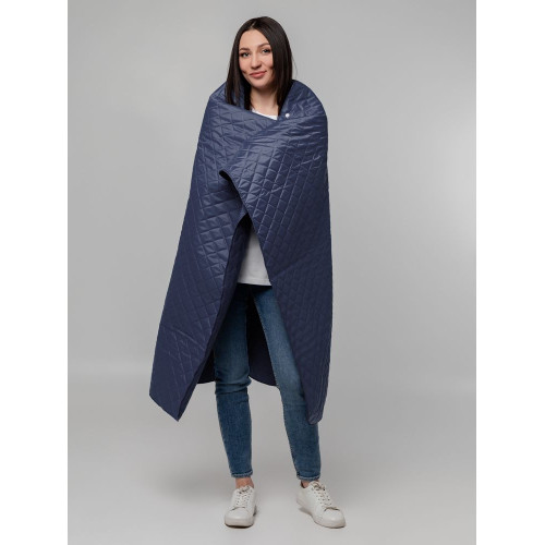 Плед-пончо для пикника SnapCoat, синий Плед-пончо для пикника SnapCoat, синий