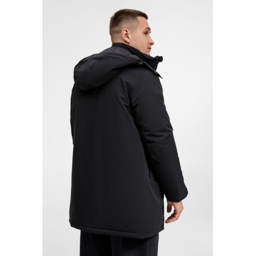 Куртка-парка унисекс Sfera, черная Куртка-парка унисекс Sfera, черная