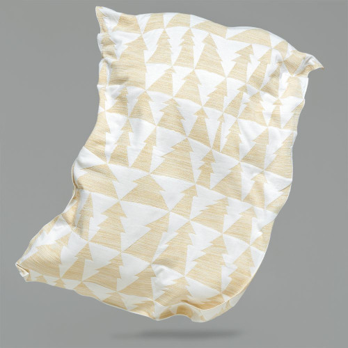 Плед «Танцующий лес», белый с золотистым Плед «Танцующий лес», белый с золотистым