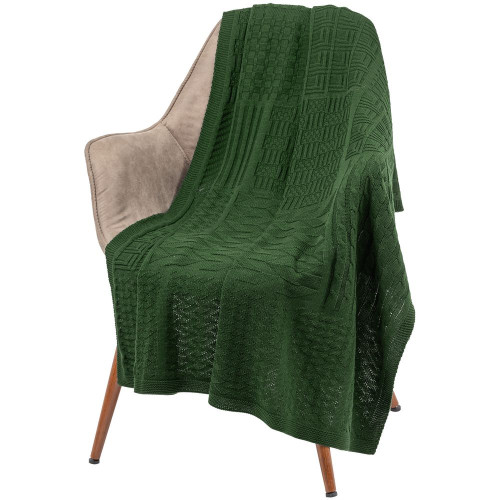 Плед Snippet, темно-зеленый Плед Snippet, темно-зеленый