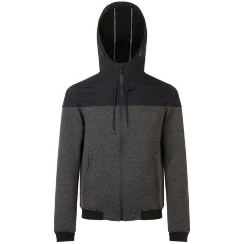 Куртка унисекс Voltage, черный меланж с черным Куртка унисекс Voltage, черный меланж с черным