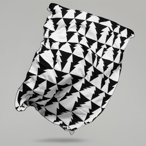 Плед «Танцующий лес», черно-белый Плед «Танцующий лес», черно-белый