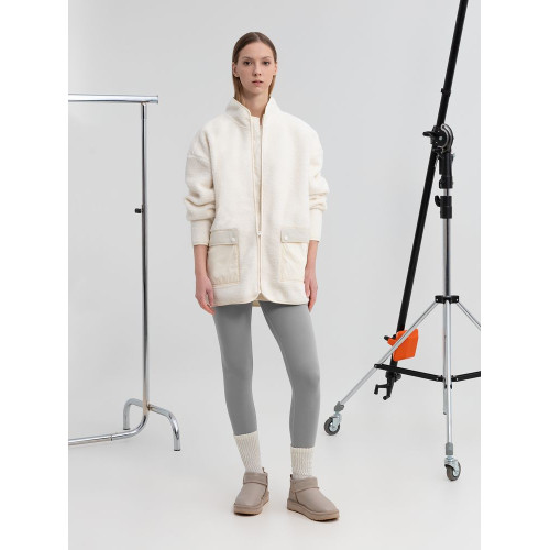 Куртка унисекс Oblako, молочно-белая Куртка унисекс Oblako, молочно-белая