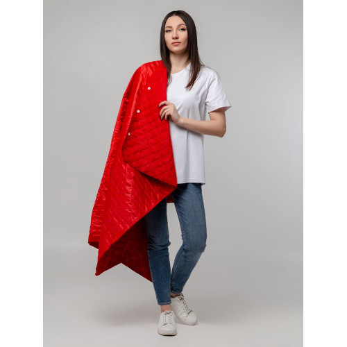Плед-пончо для пикника SnapCoat, красный Плед-пончо для пикника SnapCoat, красный