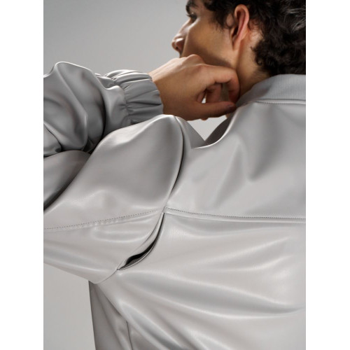 Бомбер из искусственной кожи Univer, серый Бомбер из искусственной кожи Univer, серый