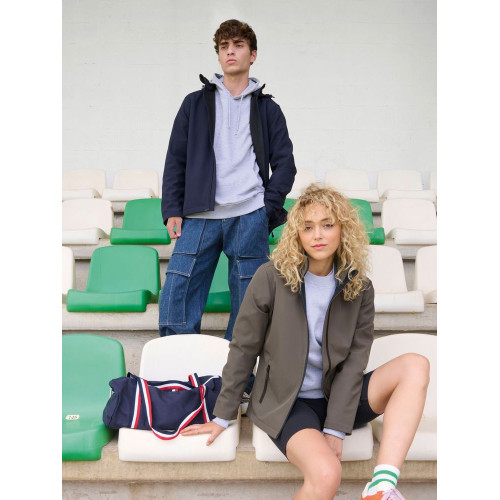 Куртка софтшелл с капюшоном мужская Race Men, темно-синяя Куртка софтшелл с капюшоном мужская Race Men, темно-синяя