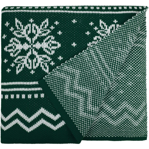 Плед Elnik, зеленый с молочно-белым Плед Elnik, зеленый с молочно-белым