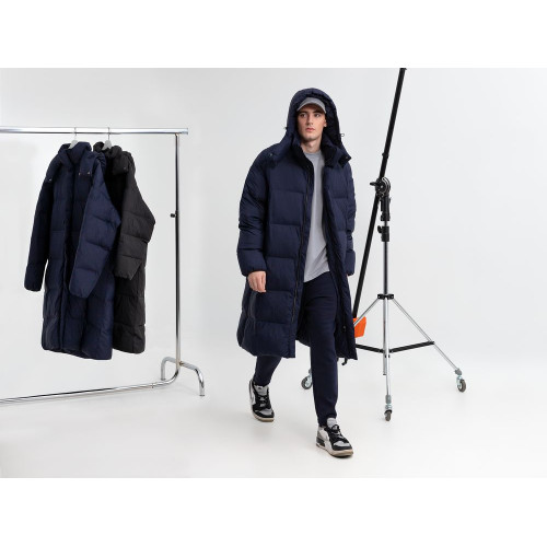 Пуховик унисекс Kapsula, темно-синий Пуховик унисекс Kapsula, темно-синий