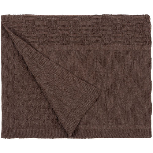 Плед Snippet, коричневый меланж Плед Snippet, коричневый меланж