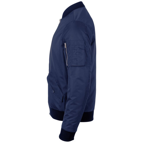 Куртка бомбер унисекс Rebel, темно-синяя Куртка бомбер унисекс Rebel, темно-синяя