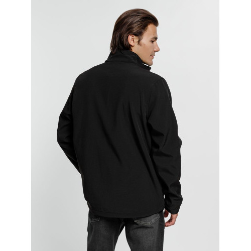 Куртка софтшелл мужская Race Men, черная Куртка софтшелл мужская Race Men, черная