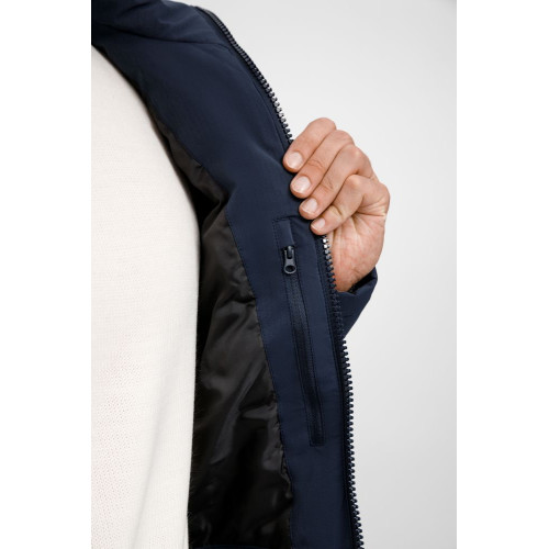 Куртка-парка унисекс Sfera, темно-синяя Куртка-парка унисекс Sfera, темно-синяя