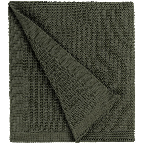 Плед Lattice, зеленый меланж (оливковый) Плед Lattice, зеленый меланж (оливковый)