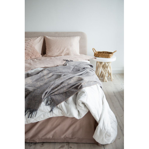 Плед Magnolia, серый с бежевым Плед Magnolia, серый с бежевым