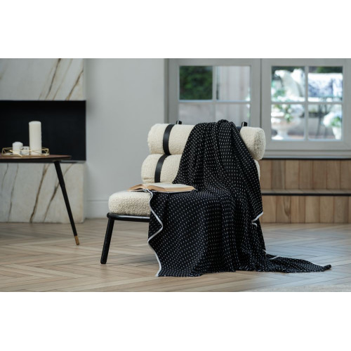 Плед Fringy, черный с белым Плед Fringy, черный с белым