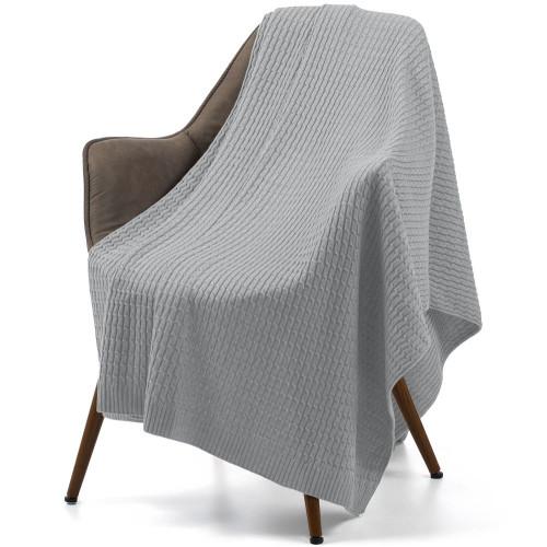 Плед Slumberland, серебристо-серый меланж Плед Slumberland, серебристо-серый меланж