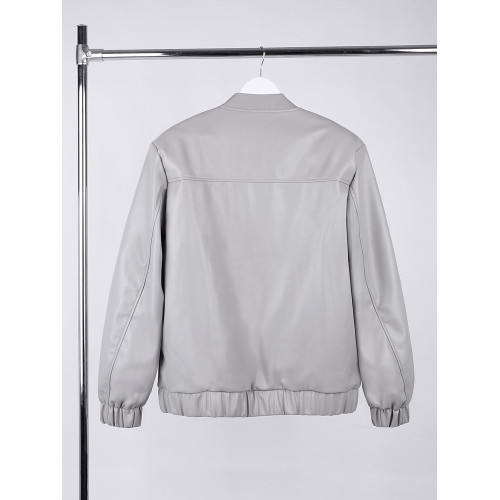 Бомбер из искусственной кожи Univer, серый Бомбер из искусственной кожи Univer, серый