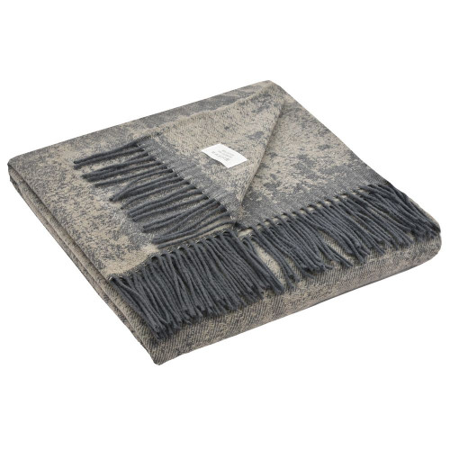 Плед Magnolia, серый с бежевым Плед Magnolia, серый с бежевым