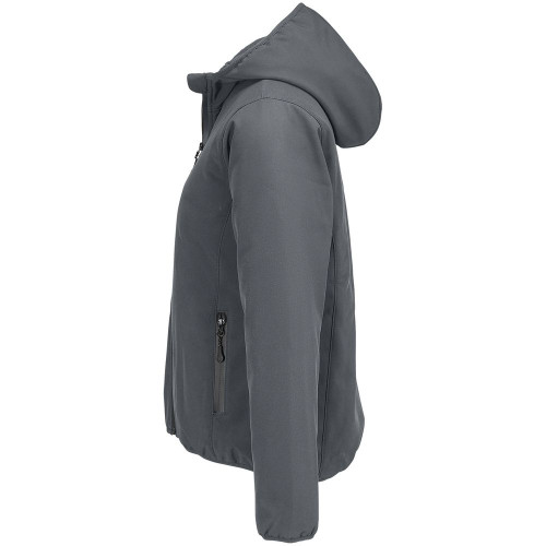 Куртка софтшелл с капюшоном женская Falcon Women, темно-серая Куртка софтшелл с капюшоном женская Falcon Women, темно-серая