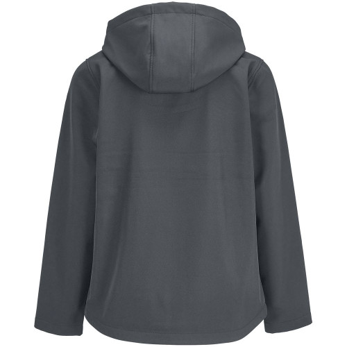 Куртка софтшелл с капюшоном женская Race Women, темно-серая Куртка софтшелл с капюшоном женская Race Women, темно-серая