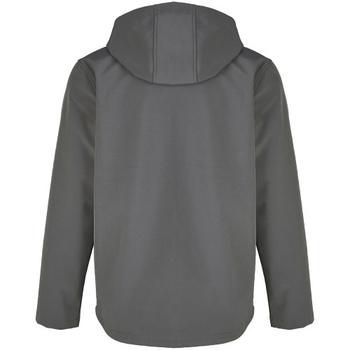 Куртка софтшелл с капюшоном мужская Race Men, темно-серая Куртка софтшелл с капюшоном мужская Race Men, темно-серая