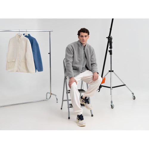 Куртка унисекс Oblako, светло-серая Куртка унисекс Oblako, светло-серая